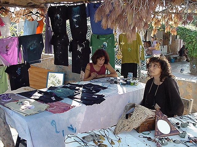 Handpainted T-shirts - Hippie Market, el Pilar, Sept.13, 2000